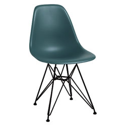 Vitra Eames DSR 43cm Side Chair Ocean / Black